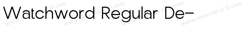 Watchword Regular De字体转换